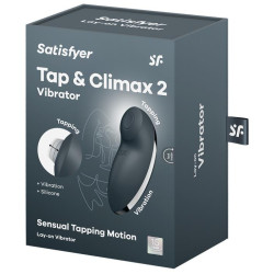 Satisfyer Stimulateur de Clitoris Tap & Climax 2 Gris Anthracite